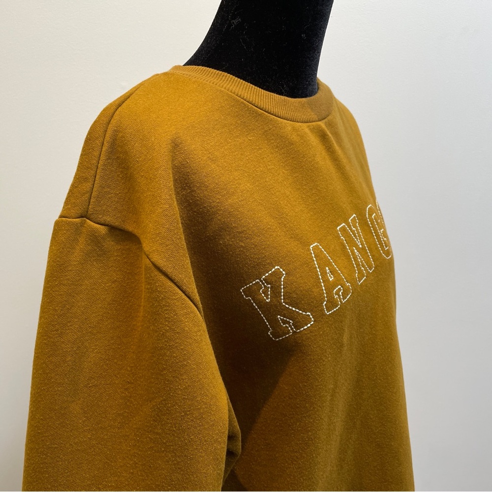 Kangol Women’s Dark Mustard Crewneck Sweatshirt L - Picture 2 of 8